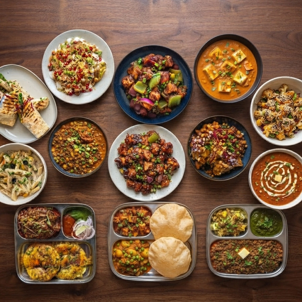 Pure vegetarian Indian food from Cafe Junoon in Cornerstone, Northeast Calgary
