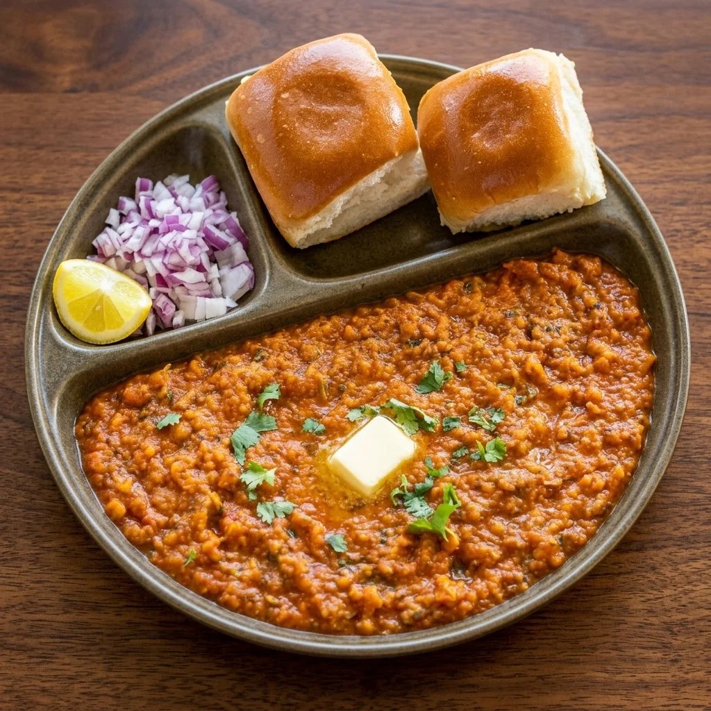 Pav Bhaji at Cafe Junoon, a pure vegetarian Indian cafe in Cornerstone, NE Calgary